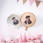 Personalized Multicolor Photo Inflatable Helium Quality Balloons with Text Set of 2 Party Supplies Graduation Ceremony Gift for Graduates