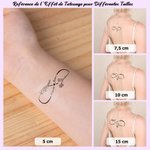 Tatouages Éphémères Personnalisés avec Noms Fleurs Symbole Infini Tatouage Non Toxique et Imperméable Cadeau de Mariage Anniversaire pour Couples Amis