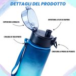Borraccia personalizzata con nome personaggio in stile cartone animato e fiore di nascita colore sfumato sport regalo di compleanno per famiglia