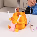 Personnalisé Imprimé 3D Visage Souriant Pot de Plante Tricotée Bol de Fil avec Texte Stockage Outil de Tricot Décoration de Bureau Cadeau d'Anniversaire pour les Amoureux du Tricot