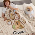 Personalisierte Haustier Fußabdrücke Foto Design weiche Decke mit Namen Home Decor Geburtstag Haustier Geschenk für Tierbesitzer
