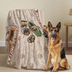 Personalisierte Haustier Fußabdrücke Foto Design weiche Decke mit Namen Home Decor Geburtstag Haustier Geschenk für Tierbesitzer