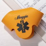 Personifierad Asklepios stav PU läder stetoskop ID med dold snäpptagg Sjuksköterskornas dag Uppskattning Födelsedagspresent för medicinsk personal