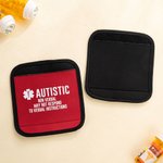 Personalized Multicolour Emergency Alert Carseat Straps with Name and Text Set of 2 Birthday Caring Gift for Allergy Autism Kids Family