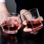 Personalized for the Time We Drive You to Drink 10 oz Whiskey Rocks Glass with Name Father's Day Birthday Gift for Dad Grandpa Whiskey Lovers