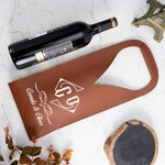 Personalized Various Style Patterns PU Leather Wine Bag with Name Handle Protective Wine Accessories Wedding Anniversary Gift for Wine Lover