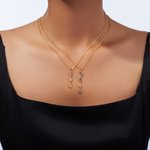 Personalisierte 1-8 Birthstones Familie Halskette Minimalistische Schmuck Jahrestag Geburtstag Geschenk für Frauen