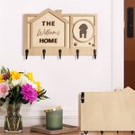 Porte-clés personnalisé avec photo du visage de l'animal de compagnie et nom gravé Cadeau de pendaison de crémaillère pour chat, chien et famille