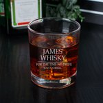 Personalized for the Time We Drive You to Drink 10 oz Whiskey Rocks Glass with Name Father's Day Birthday Gift for Dad Grandpa Whiskey Lovers
