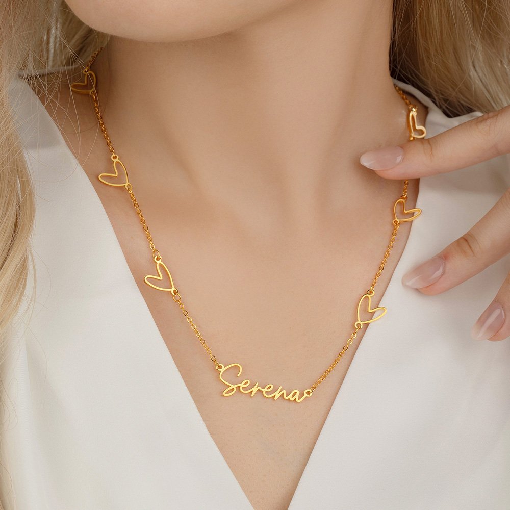 Collana con ciondolo personalizzato con nome dell'amore