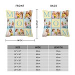 Personalised Mom Mum Title 6 Photos Soft Throw Pillow Cover Home Decor Mother's Day Birthday Gift for Mom