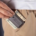 Clip magnétique en cuir PU pliable avec 2 textes Accessoires portables Cadeau de fin d'études pour les diplômés