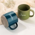 Henkilökohtainen monivärinen keksi pohja 12 oz keraaminen kahvimuki kaiverrettu nimi Home Office Drinkware syntymäpäivälahja perheelle ystävät kollegat