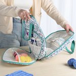 Henkilökohtainen nimi Multi-kammio Oxford suuri ompelu ompelu varastointi laukku kahvalla syntymäpäivä loma lahja DIY ystäville