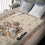 Personalisierte Haustier Fußabdrücke Foto Design weiche Decke mit Namen Home Decor Geburtstag Haustier Geschenk für Tierbesitzer