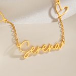 Personalized Hollow Love Name Pendant Necklace Simple Jewellery Birthday Anniversary Wedding Gift for Women Bridesmaids