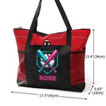Goteo personalizado de béisbol Bolsa grande Oxford Tote con texto y bolsillos de malla Deporte esencial Día de Juego Regalo para los jugadores de béisbol