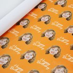 Personalized Funny Face Photo Multicolor Wrapping Paper with Text Christmas Birthday Holiday Favor Packing for Family Friends