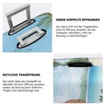 Personalisierte Strand Cartoon Figur Kofferschutzhülle mit Namen Verdecktem Reißverschluss Universalgröße Reisezubehör Geschenk für Familie