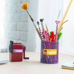 Autocollants Étiquettes Multicolore Personnalisés avec Motif Crayon Enfant Dessin Animé et Nom Cadeau Rentrée pour Garçons Filles