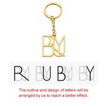 Personnalisé Nom Logo Monogramme Charm Keycahin Unique Anniversary Birthday Gift for Woman Man