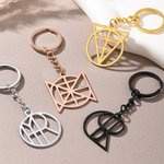 Personnalisé Nom Logo Monogramme Charm Keycahin Unique Anniversary Birthday Gift for Woman Man