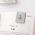 Personalized Cross Magnetic Bookmark Clip with Name Reading Stationery Supplies Birthday Gift for Christian Bookworm