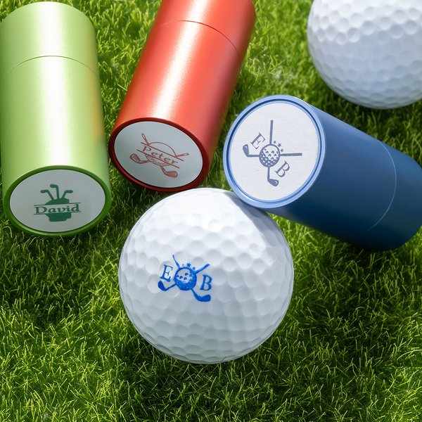 Henkilökohtainen Monogrammi Alkuperäinen nimi Golf Ball Monivärinen leima Club Kilpailu Matkamuisto Syntymäpäivälahja Golf Lovers Golfers