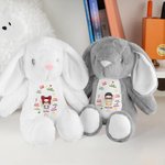 Personalized I Am Kind Smart Brave Loved Cartoon Kid Character Cute Plush Bunny Toy with Name Easter Children's Day Back to School Gift for Boys Girls