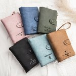 Personalized Cross Name Tri-Fold PU Leather Wallet with Wristlet and Card Holder Anniversary Gift for Women Christian