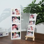 Gepersonaliseerde Grappige 4 Foto's Rechthoek Bouwsteen Puzzels met Voet Huisdecoratie Feestdag Verjaardagscadeau voor Vriend Familie