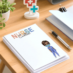Personalized Cartoon Doctor Nurse Character Notepad with 40/80 Pages and Name Nurse Week Appreciation Gift for Medical Staff