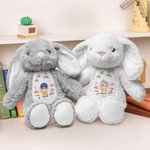 Personalized I Am Kind Smart Brave Loved Cartoon Kid Character Cute Plush Bunny Toy with Name Easter Children's Day Back to School Gift for Boys Girls