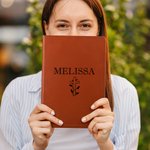 Personalised Cross Pattern A5 PU Leather Lined Journal Notebook with  Name and 100 Pages Birthday Gift for Christian