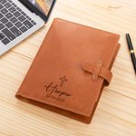 Personalized Cross Artistic Name PU Leather A5 Notebook Cover with Compartments Birthday Gift for  Artist Christian