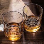 Personalised Fuck This Shit Hidden Message 10 oz Whiskey Glass with Thick Base and Engraved Text Birthday Father's Day Gift for Dad Whiskey Lover