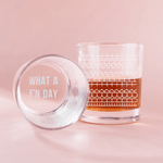 Personalised Fuck This Shit Hidden Message 10 oz Whiskey Glass with Thick Base and Engraved Text Birthday Father's Day Gift for Dad Whiskey Lover