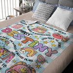 Personalisiertes Buch Bleistift Schachbrettmuster weiche Decke mit Namen Home Decor Teacher's Day Jahrestag Geburtstag Geschenk für Lehrer