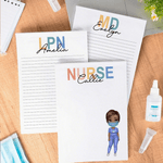 Personalized Cartoon Doctor Nurse Character Notepad with 40/80 Pages and Name Nurse Week Appreciation Gift for Medical Staff