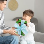 Personalized Funny Face Photo Multicolor Wrapping Paper with Text Christmas Birthday Holiday Favor Packing for Family Friends