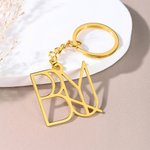 Personnalisé Nom Logo Monogramme Charm Keycahin Unique Anniversary Birthday Gift for Woman Man