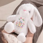Personalized I Am Kind Smart Brave Loved Cartoon Kid Character Cute Plush Bunny Toy with Name Easter Children's Day Back to School Gift for Boys Girls
