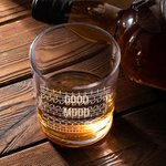 Personalised Fuck This Shit Hidden Message 10 oz Whiskey Glass with Thick Base and Engraved Text Birthday Father's Day Gift for Dad Whiskey Lover