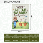 Gepersonaliseerde Geboortebloem Tekenfiguur Tuinvlag met 1-8 Namen Tuindecoratie Moederdag Vaderdag Cadeau voor Mama Papa