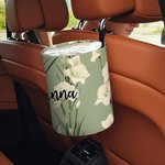 Personalised Birth Flower Portable Hanging Car Trash Can with Name Car Accessory Birthday Gift for Family Car Owner