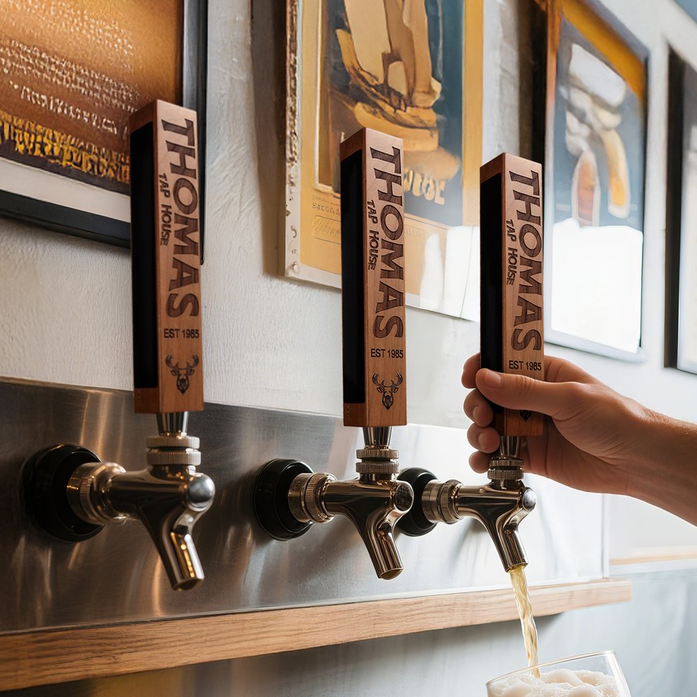 Aazon.co: 2 Pcs Wooden Chalkboard Beer Tap Handle Keg Tap Handle And