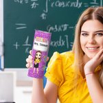 Personalized Multicolor Cartoon Teacher 20 oz Insulated Skinny Tumbler with Text and Straw Back to School Birthday Gift for Men Women