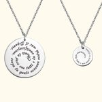 Collana personalizzata in argento sterling con citazione incisa regalo ideale per anniversari compleanni e occasioni speciali per donne