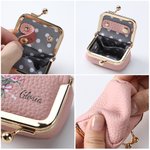 Gepersonaliseerde Geboorte Bloemen Boeket Vintage Mini PU lederen sieraden doos met naam en Kiss Lock Travel Essential verjaardag bruidsmeisje geschenk voor vrouwen