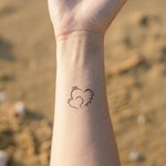 Personalized Waterproof Non-Toxic Heart Shape Temporary Tattoo with Names Set of 15 Mother's Day Birthday for Mom Grandma